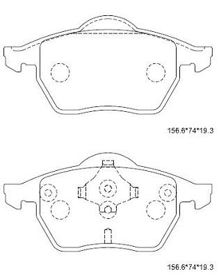 Brake Pad Set, disc brake (KD7705W)