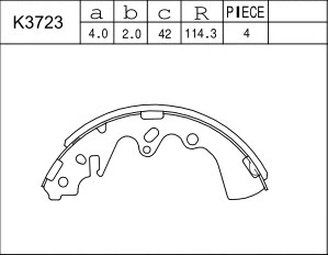 Brake Shoe Set (K3724)