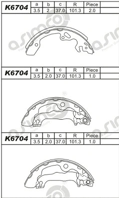 Brake Shoe Set (K6704)