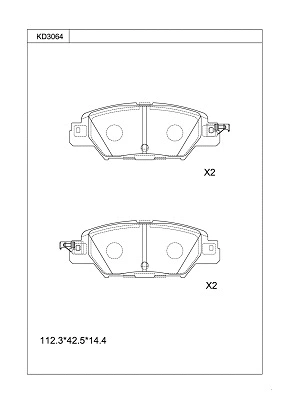 Brake Pad Set, disc brake (KD3064)