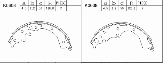 Brake Shoe Set (K0608)
