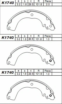 Brake Shoe Set (K1740)