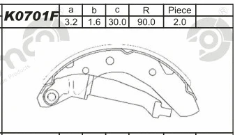 Brake Shoe Set (K0701F)