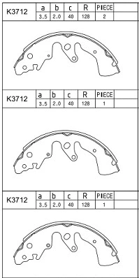 Brake Shoe Set (K3712)