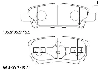 Brake Pad Set, disc brake (KD4730)