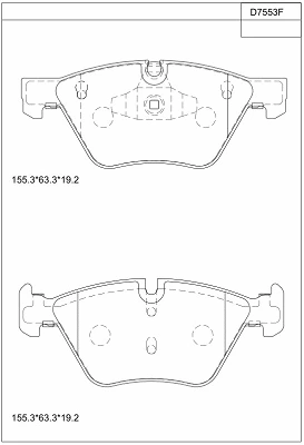 Brake Pad Set, disc brake (KD7553F)