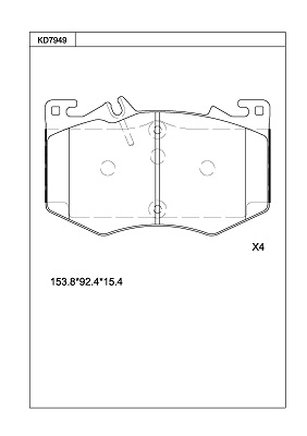 Brake Pad Set, disc brake (KD7949)