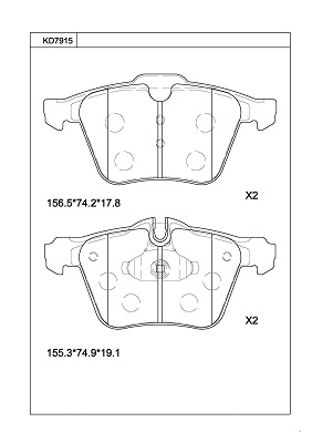 Brake Pad Set, disc brake (KD7915)