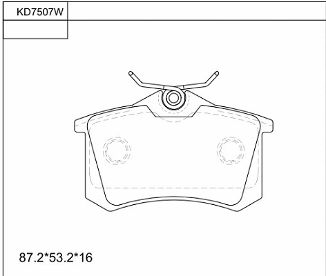 Brake Pad Set, disc brake (KD7507W)