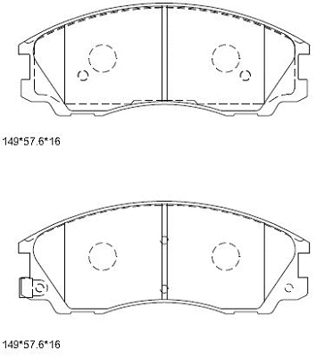 Brake Pad Set, disc brake (KD9719)