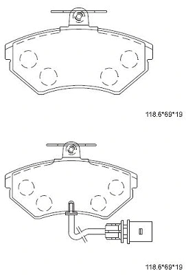 Brake Pad Set, disc brake (KD7527)