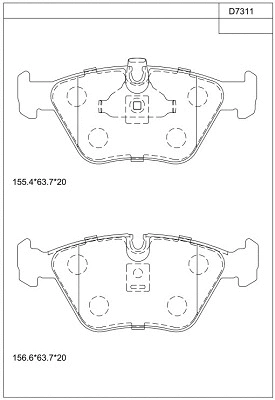 Brake Pad Set, disc brake (KD7311)