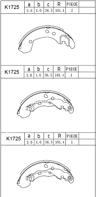 Brake Shoe Set (K1725)