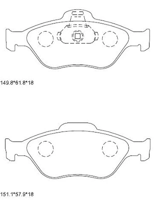 Brake Pad Set, disc brake (KD6776)