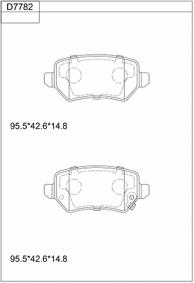 Brake Pad Set, disc brake (KD7782)