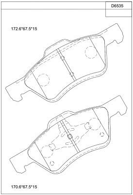 Brake Pad Set, disc brake (KD6535)