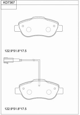 Brake Pad Set, disc brake (KD7367)
