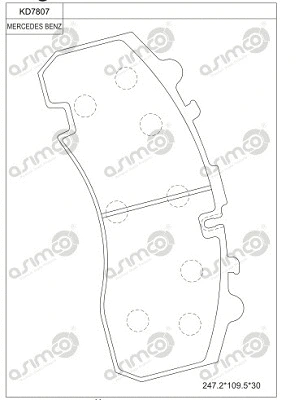 Brake Pad Set, disc brake (KD7807)