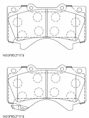 Brake Pad Set, disc brake (KD2387)