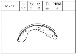 Brake Shoe Set (K1751)