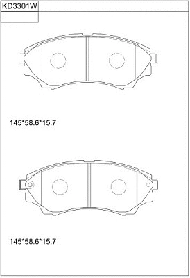 Brake Pad Set, disc brake (KD3301W)