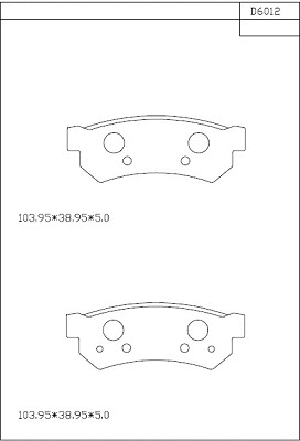 Brake Pad Set, disc brake (KD6012)