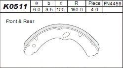 Brake Shoe Set (K0511)