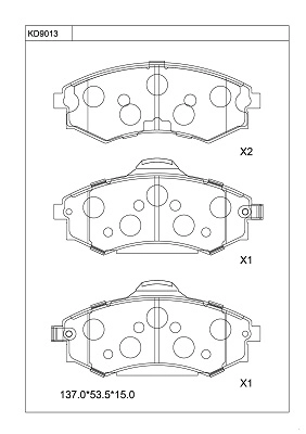 Brake Pad Set, disc brake (KD9013)