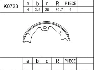 Brake Shoe Set (K0723)