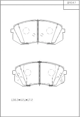 Brake Pad Set, disc brake (KD9047)