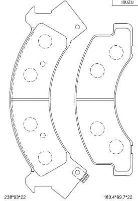 Brake Pad Set, disc brake (KD4401)