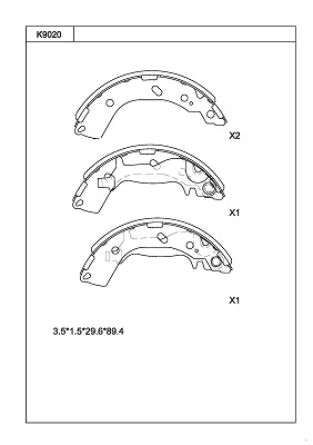 Brake Shoe Set (K9020)