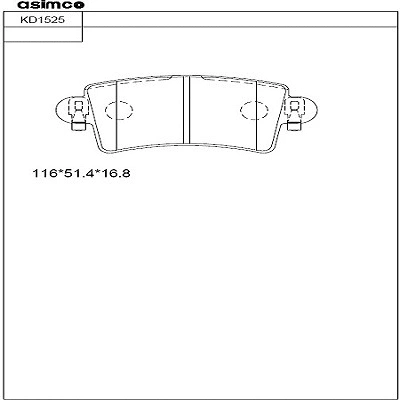 Brake Pad Set, disc brake (KD1525)