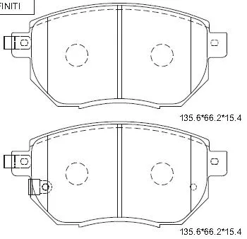 Brake Pad Set, disc brake (KD1756)