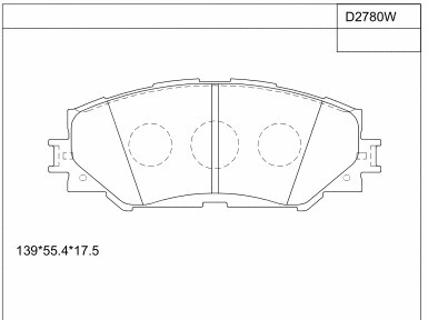 Brake Pad Set, disc brake (KD2780W)