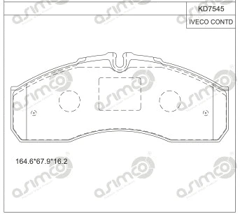 Brake Pad Set, disc brake (KD7545)