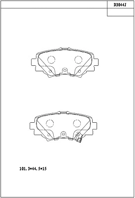 Brake Pad Set, disc brake (KD3044)