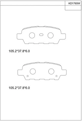 Brake Pad Set, disc brake (KD1739W)