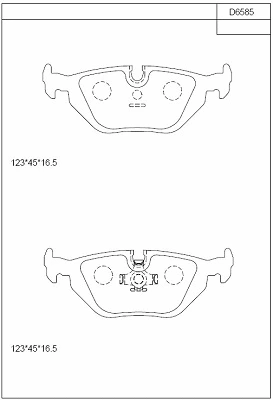 Brake Pad Set, disc brake (KD6585)