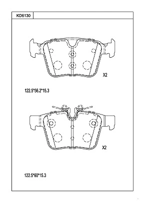 Brake Pad Set, disc brake (KD6130)