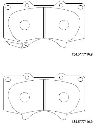 Brake Pad Set, disc brake (KD2482)