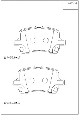 Brake Pad Set, disc brake (KD6052)