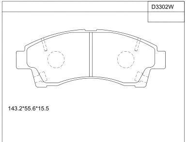 Brake Pad Set, disc brake (KD3302W)