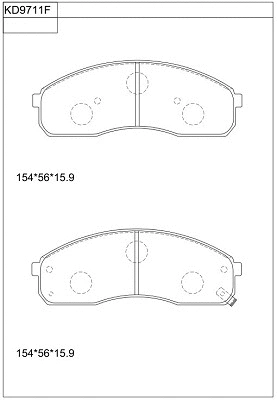 Brake Pad Set, disc brake (KD9711F)