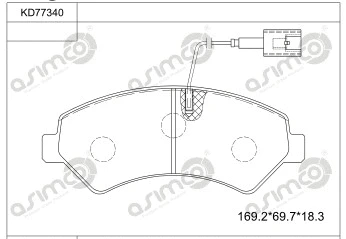 Brake Pad Set, disc brake (KD77340)