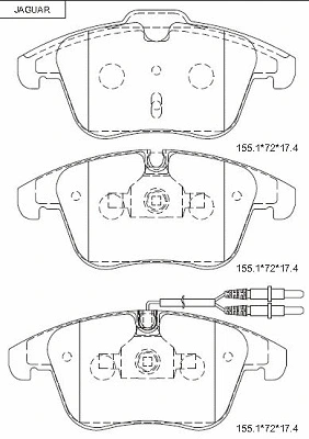 Brake Pad Set, disc brake (KD7575)