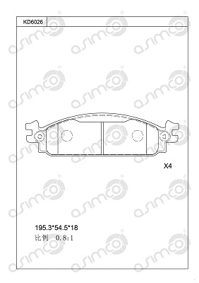 Brake Pad Set, disc brake (KD6026)