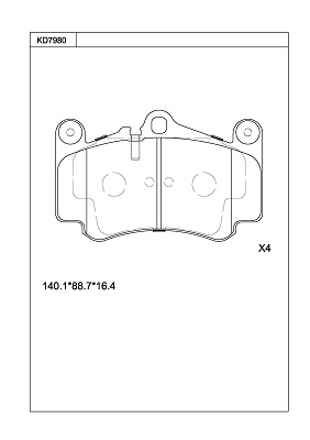 Brake Pad Set, disc brake (KD7980)