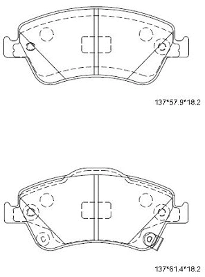 Brake Pad Set, disc brake (KD2790)