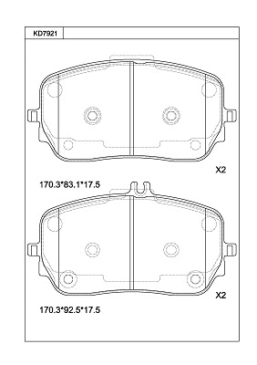 Brake Pad Set, disc brake (KD7921)